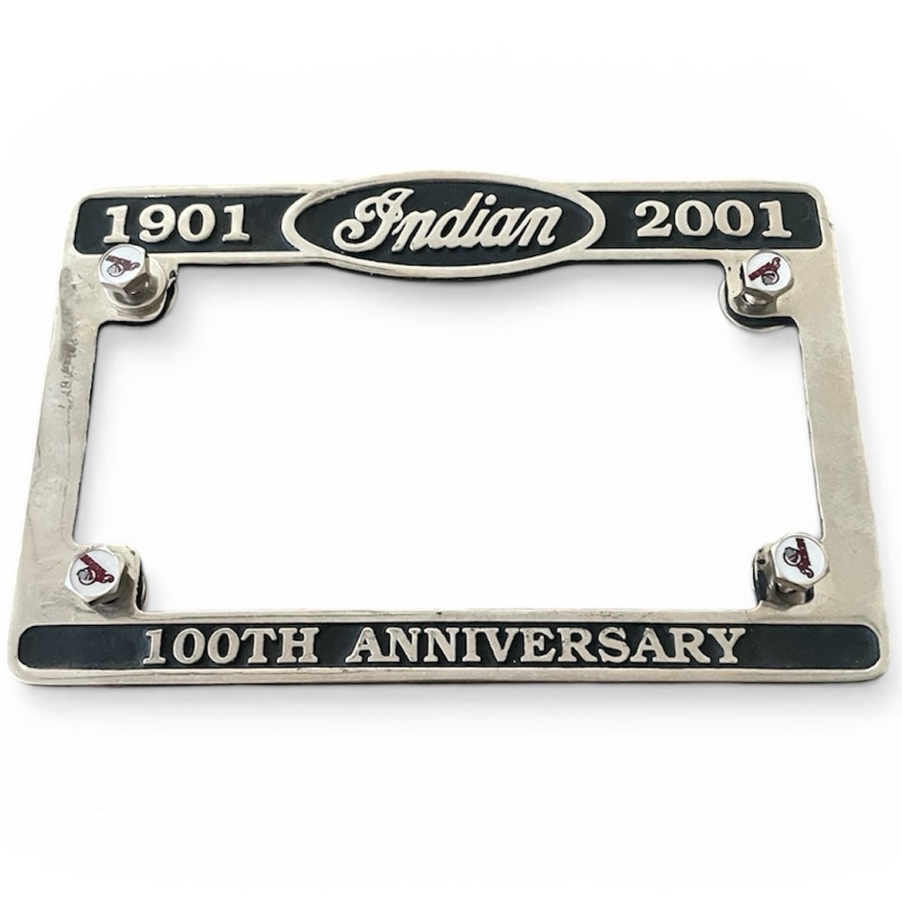 Indian 100th Anniversary Motorcycle License Plate Frame - 1901-2001 Collectors